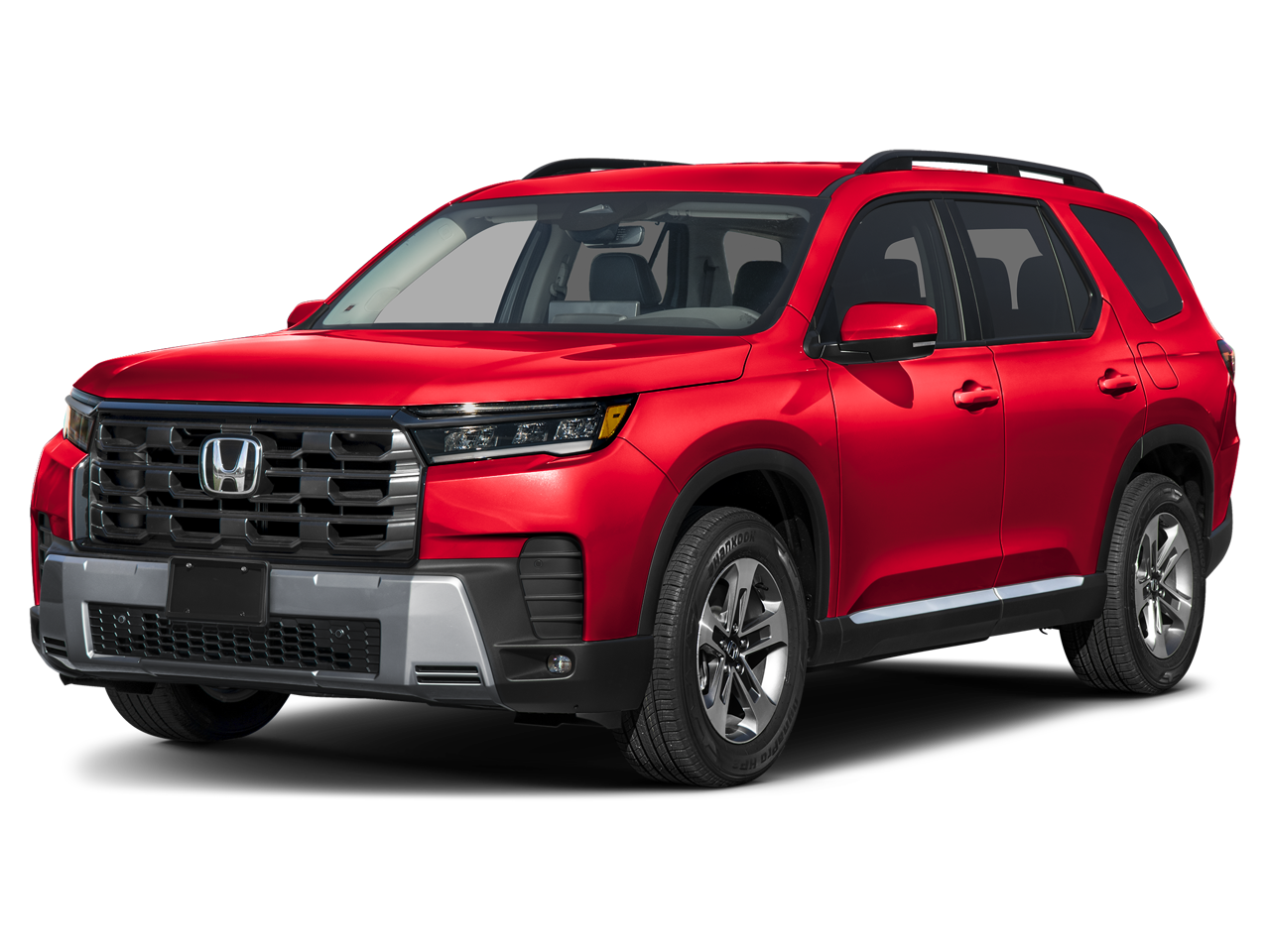 2026 Honda Pilot EX-L in Radiant Red Metallic II — front three-quarter view