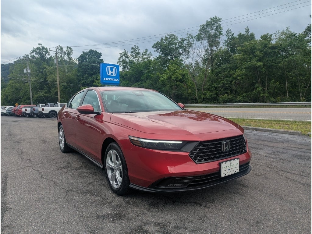 2026 Honda Accord LX in Radiant Red Metallic — front three-quarter view