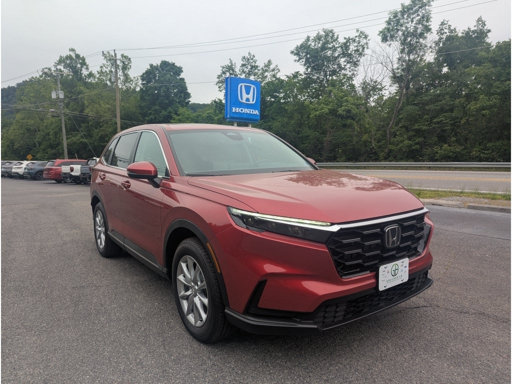 2026 Honda CR-V EX in Radiant Red Metallic — front three-quarter view