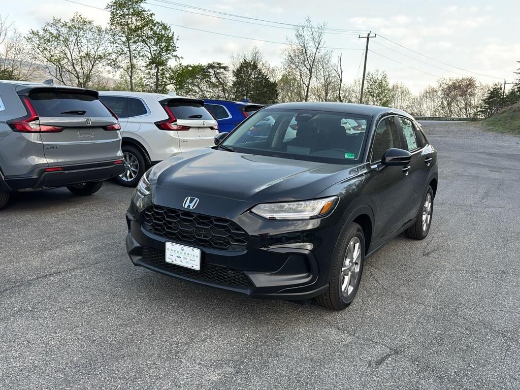 2025 Honda HR-V LX in Crystal Black Pearl — front three-quarter view